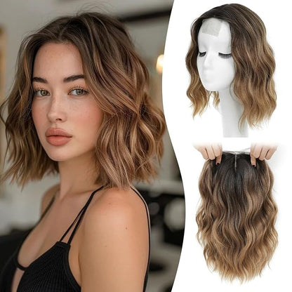 10inch Short Wavy Clip in Hair Topper for Women-Star
