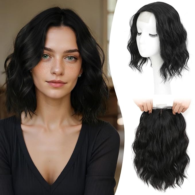 10inch Short Wavy Clip in Hair Topper for Women-Star