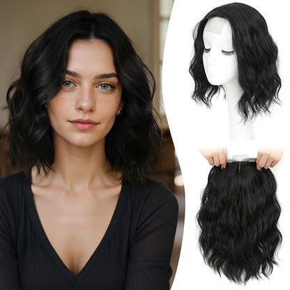 10inch Short Wavy Clip in Hair Topper for Women-Star