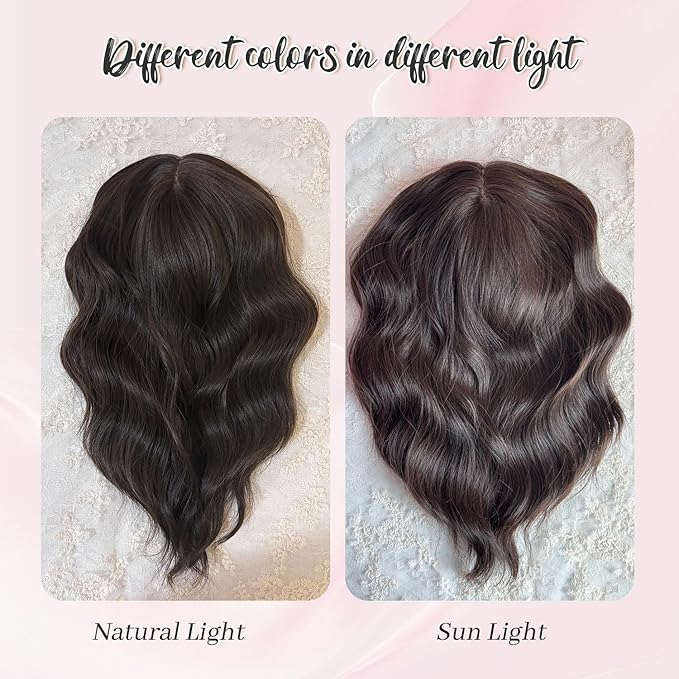 10inch Short Wavy Clip in Hair Topper for Women-Star