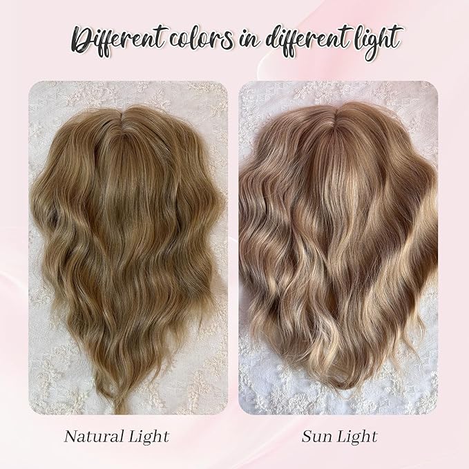 10inch Short Wavy Clip in Hair Topper for Women-Star