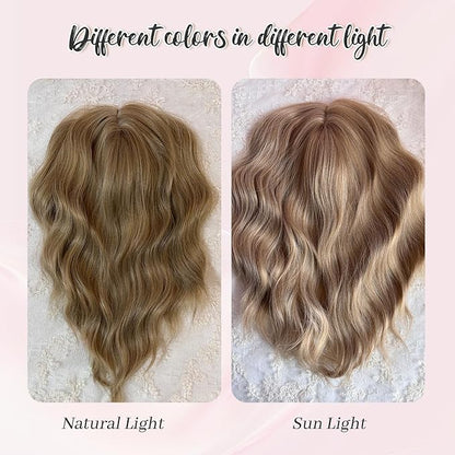 10inch Short Wavy Clip in Hair Topper for Women-Star