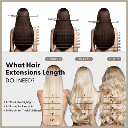 Seamless Injected Hand-Tied Invisible Tape In Hair Extension(10 PCS / pack) --- 100% VIRGIN HUMAN HAIR